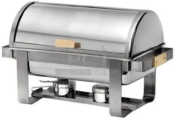 NEW IN BOX! American Metalcraft Model MACD3 8qt Chafing Dish. Stock Photo