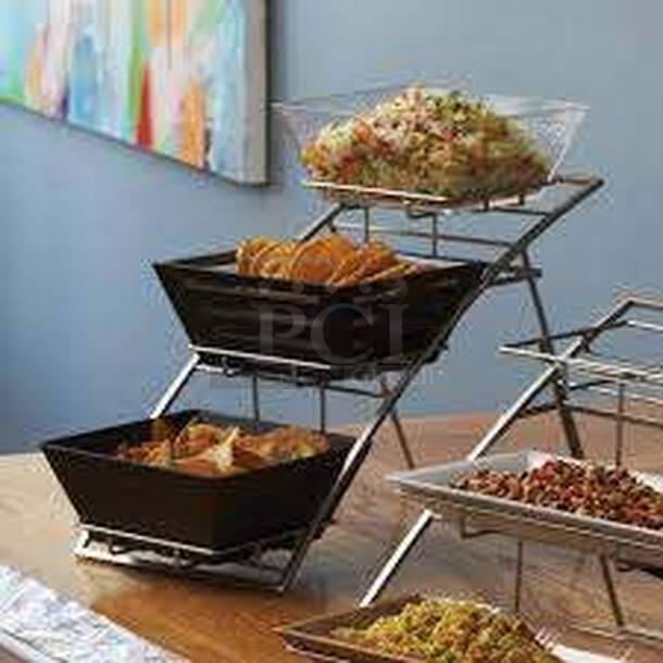NEW IN BOX! American Metalcraft Tasmed Stand. Stock Photo