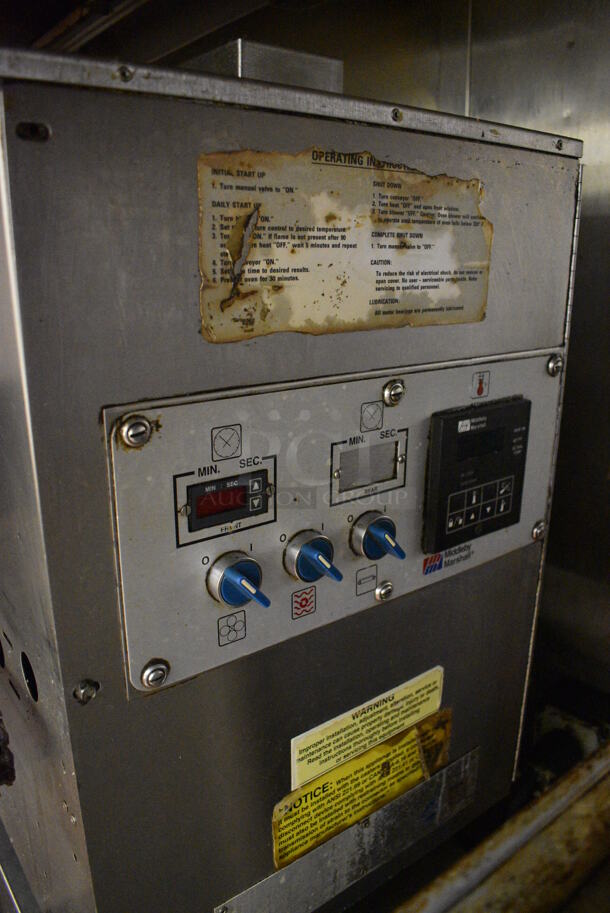 2 FANTASTIC! Middleby Marshall Stainless Steel Commercial Propane Gas Powered Conveyor Pizza Oven on Commercial Casters. This Unit Will Be Professionally Uninstalled. 68x44x71. 2 Times Your Bid! Tested and Working! - Image 5 of 8