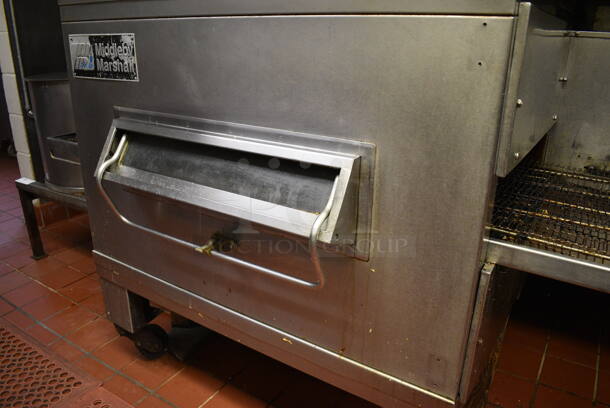 2 FANTASTIC! Middleby Marshall Stainless Steel Commercial Propane Gas Powered Conveyor Pizza Oven on Commercial Casters. This Unit Will Be Professionally Uninstalled. 68x44x71. 2 Times Your Bid! Tested and Working! - Image 7 of 8