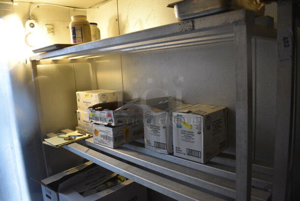 Metal 3 Tier Dunnage Style Shelving Unit. Does Not Include Contents. 72x24x64. BUYER MUST DISMANTLE. PCI CANNOT DISMANTLE FOR SHIPPING. PLEASE CONSIDER FREIGHT CHARGES. - Image 2 of 2