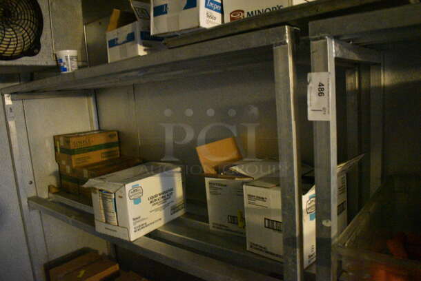 Metal 3 Tier Dunnage Style Shelving Unit. Does Not Include Contents. 72x24x64. BUYER MUST DISMANTLE. PCI CANNOT DISMANTLE FOR SHIPPING. PLEASE CONSIDER FREIGHT CHARGES. - Image 2 of 3