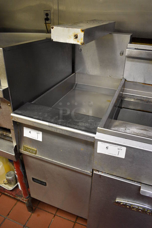 NICE! 2003 Pitco Frialator Model SG8NB14-0 Stainless Steel Commercial Fry Dumping Station w/ Warming Strip on Commercial Casters. This Unit Will Be Professionally Uninstalled. 15.5x34.5x49. Tested and Working! - Image 2 of 8