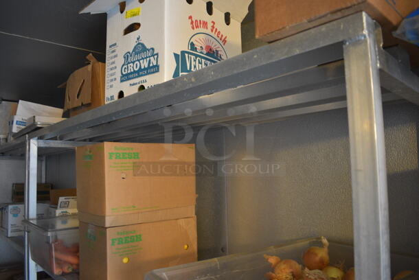 Metal 3 Tier Dunnage Style Shelving Unit. Does Not Include Contents. 72x24x64. BUYER MUST DISMANTLE. PCI CANNOT DISMANTLE FOR SHIPPING. PLEASE CONSIDER FREIGHT CHARGES. - Image 2 of 3