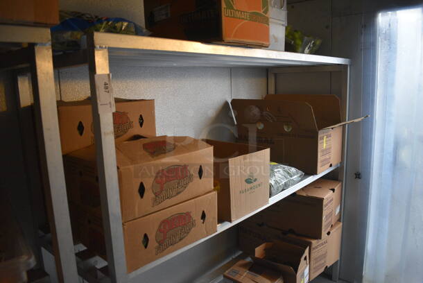 Metal 3 Tier Dunnage Style Shelving Unit. Does Not Include Contents. 72x24x64. BUYER MUST DISMANTLE. PCI CANNOT DISMANTLE FOR SHIPPING. PLEASE CONSIDER FREIGHT CHARGES. - Image 3 of 3