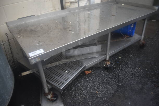 Stainless Steel Equipment Stand w/ Metal Undershelf on Commercial Casters. 72x30x26 - Image 3 of 3