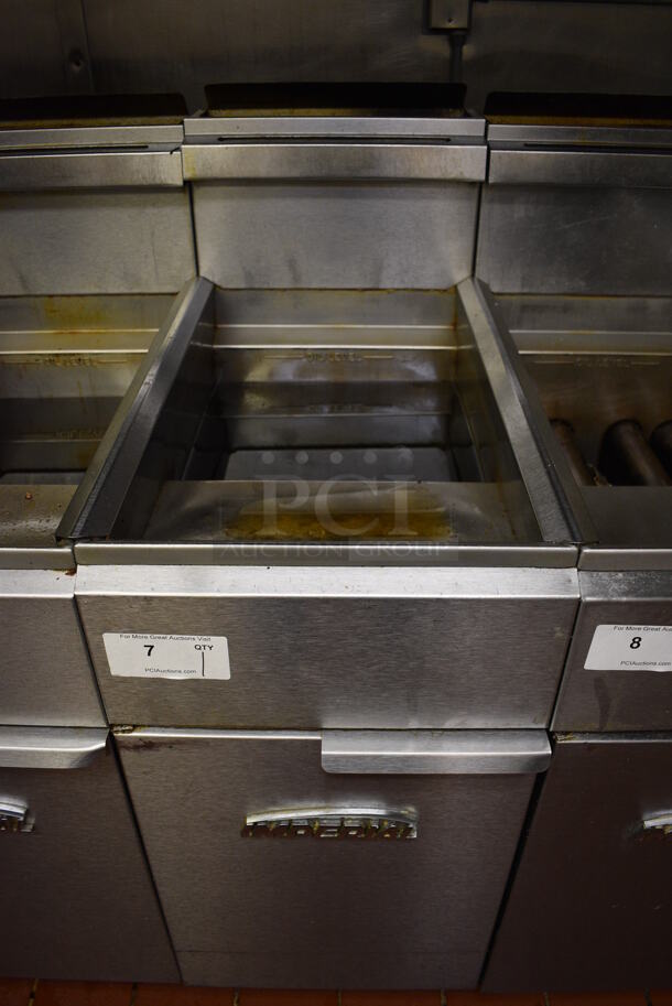 GREAT! Imperial Model IFS-50 Stainless Steel Commercial Propane Gas Powered 50 Pound Capacity Deep Fat Fryer. 140,000 BTU. This Unit Will Be Professionally Uninstalled. 15.5x31x47. Tested and Working! - Image 2 of 7