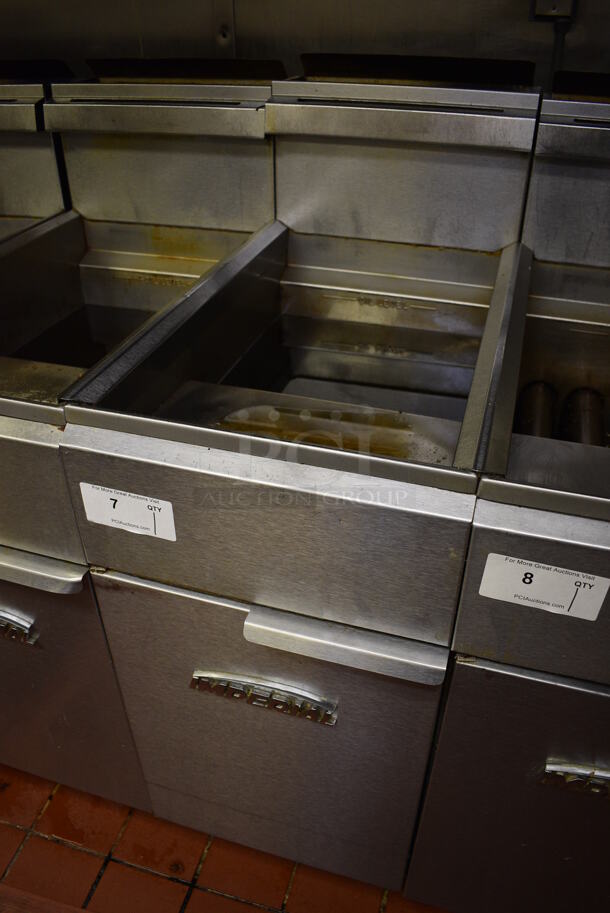 GREAT! Imperial Model IFS-50 Stainless Steel Commercial Propane Gas Powered 50 Pound Capacity Deep Fat Fryer. 140,000 BTU. This Unit Will Be Professionally Uninstalled. 15.5x31x47. Tested and Working! - Image 4 of 7