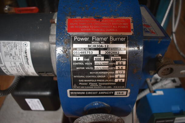 GORGEOUS! Burnham Model V906A Metal Commercial Boiler w/ Power Flame Burner. 880,000 BTU. Goest GREAT w/ Item 27! This Unit Will Be Professionally Uninstalled and Put On Rollers To Get Onto a Pallet Jack. Tested and Working! - Image 5 of 11