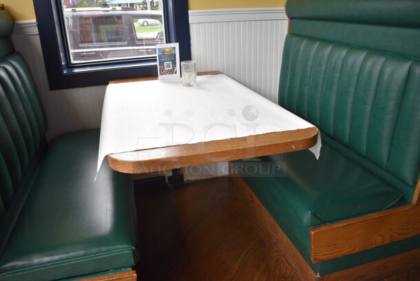 ALL ONE MONEY! Lot of 2 Single Sided Booths and 2 Tables! BUYER MUST REMOVE. 48.5x24x49, 48.5x44x49, 48x27x30 - Image 4 of 5