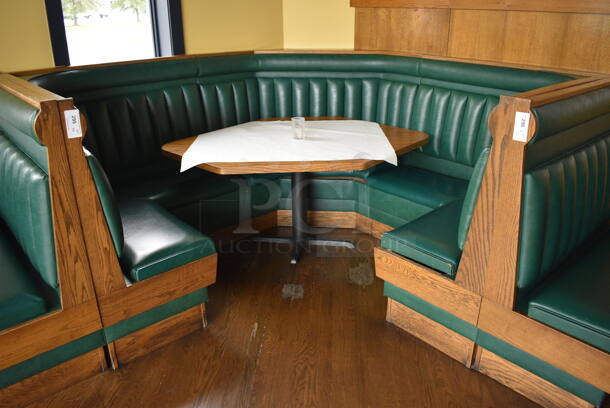 ALL ONE MONEY! Lot of C Shaped Booth and Wall Mount Table! BUYER MUST REMOVE. 96x96x49, 52x46x30 - Image 1 of 5