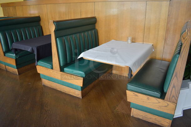 ALL ONE MONEY! Lot of 2 Single Sided Booths and 2 Tables! BUYER MUST REMOVE. 48.5x24x49, 48.5x44x49, 48x27x30 - Image 4 of 4