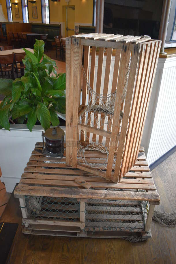 2 Decorative Crab Cages. Includes 34x22x46. 2 Times Your Bid! - Image 1 of 3