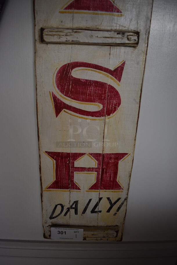Fresh Fish Decorative Sign. BUYER MUST REMOVE. 10.5x2x48 - Image 5 of 5
