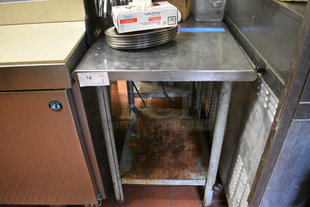 Stainless Steel Commercial Table w/ Metal Undershelf. 24x30x34 - Image 1 of 4