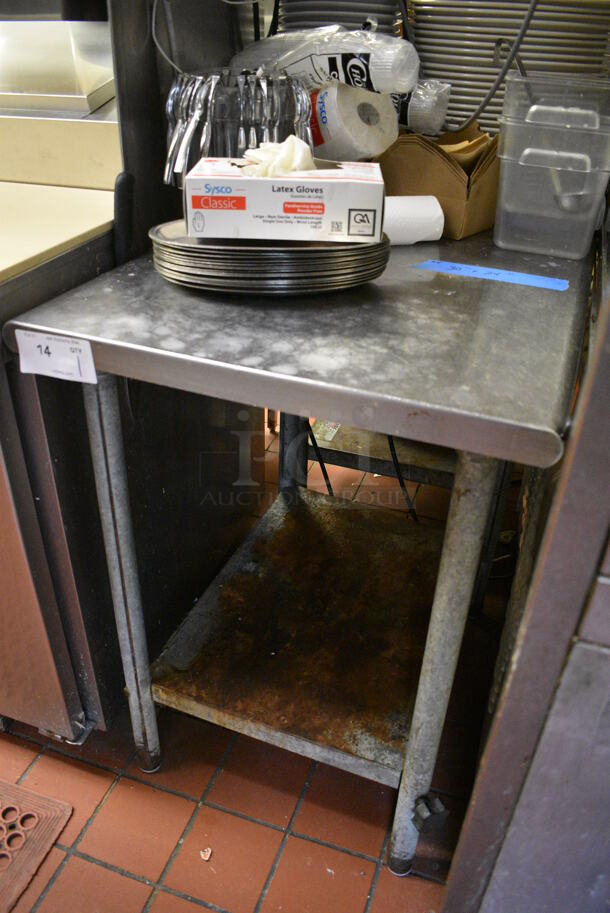 Stainless Steel Commercial Table w/ Metal Undershelf. 24x30x34 - Image 2 of 4