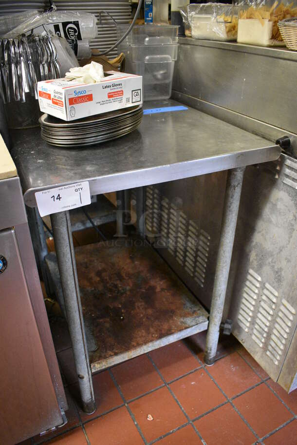 Stainless Steel Commercial Table w/ Metal Undershelf. 24x30x34 - Image 3 of 4