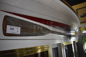2 Wooden Decorative Oars. BUYER MUST REMOVE. 84". 2 Times Your Bid!