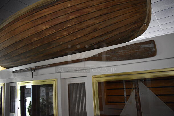 2 Wooden Decorative Oars. BUYER MUST REMOVE. 84". 2 Times Your Bid! - Image 2 of 3