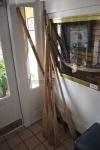 ALL ONE MONEY! Lot of 7 Wooden Oars! Includes 66"