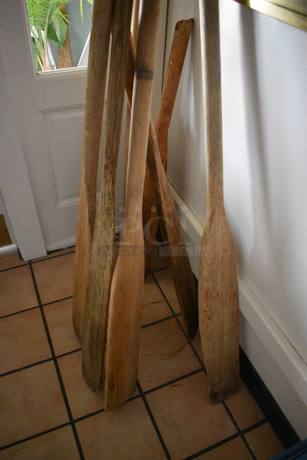 ALL ONE MONEY! Lot of 7 Wooden Oars! Includes 66" - Image 2 of 3