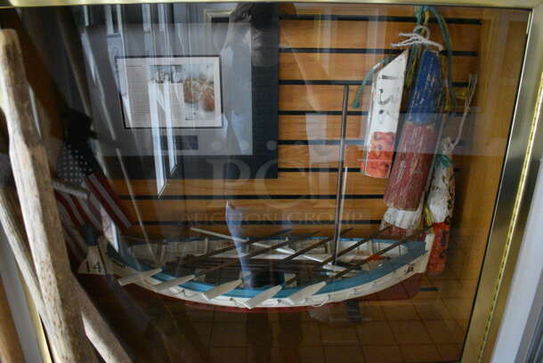 ALL ONE MONEY! Lot of Various Items Including Picture and Decorative Boat. Display Window: 36x32 - Image 1 of 4