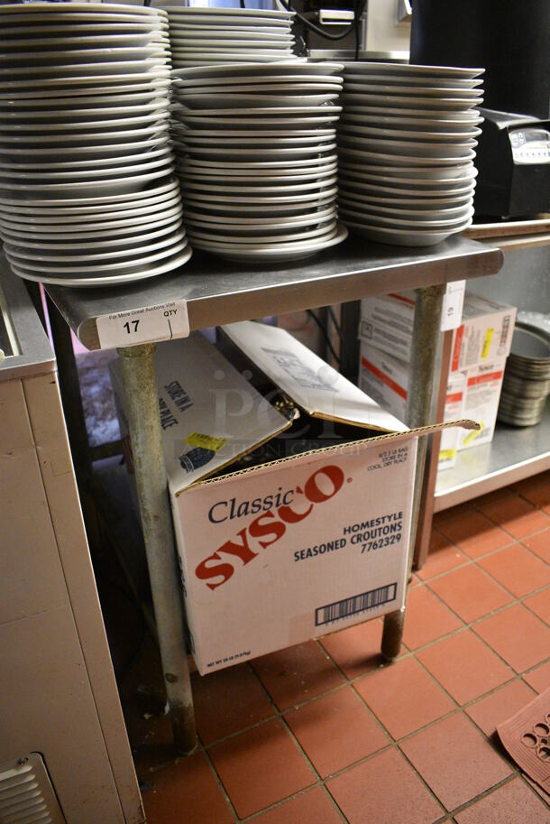 Metal Commercial Table w/ Metal Undershelf. Does Not Come w/ Contents. 24x30x34 - Image 3 of 3