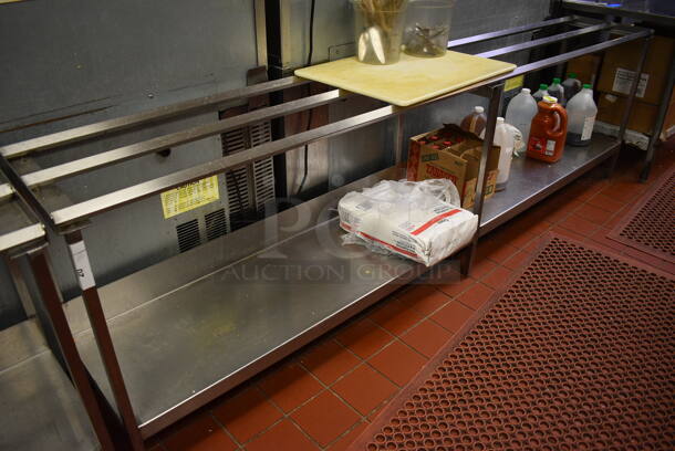Stainless Steel Commercial Tray Slide Line w/ Metal Undershelf. Does Not Include Contents. 108x17.5x32