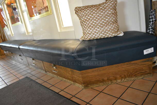 2 Benches w/ Lower Drawers. BUYER MUST REMOVE. 86x18x19, 63x18x19. 2 Times Your Bid! - Image 3 of 5