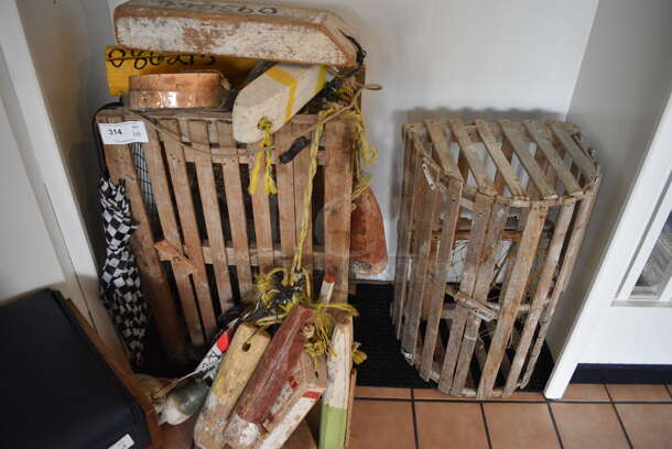 ALL ONE MONEY! Lot of Various Decorative Lobster Cages! - Image 2 of 5