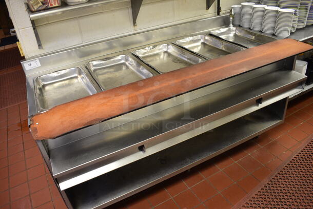 NICE! 2007 Delfield Model F14GW572 Stainless Steel Commercial 5 Well Electric Powered Steam Table w/ Metal Undershelf. 115 Volts, 1 Phase. 72x36x40. Tested and Working! - Image 3 of 6