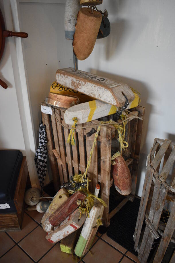 ALL ONE MONEY! Lot of Various Decorative Lobster Cages! - Image 5 of 5