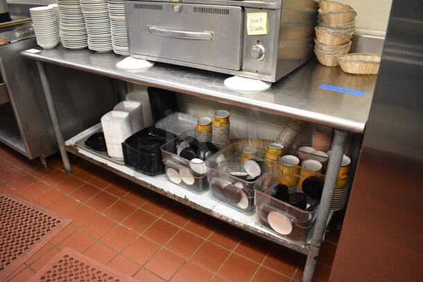 Stainless Steel Commercial Table w/ Metal Undershelf. Does Not Include Contents. 72x30x40 - Image 2 of 2