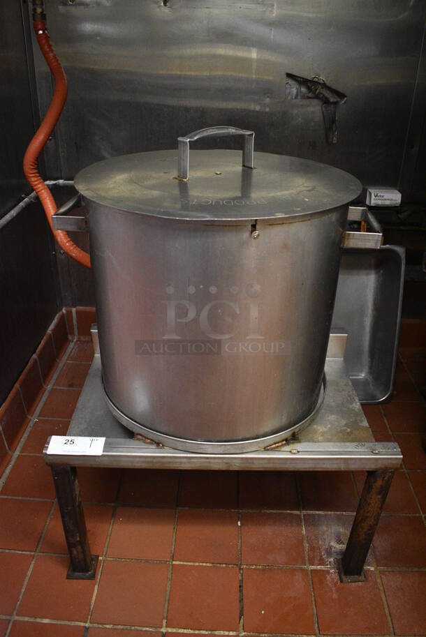 NICE! Stainless Steel Commercial Propane Gas Powered Steamer. This Unit Will Be Professionally Uninstalled. 26.5x21x37 - Image 1 of 6