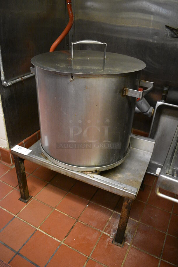 NICE! Stainless Steel Commercial Propane Gas Powered Steamer. This Unit Will Be Professionally Uninstalled. 26.5x21x37 - Image 3 of 6