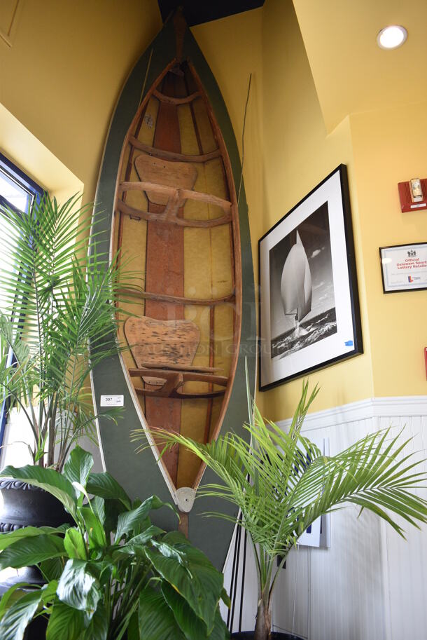 Green Decorative Canoe.  - Image 4 of 4