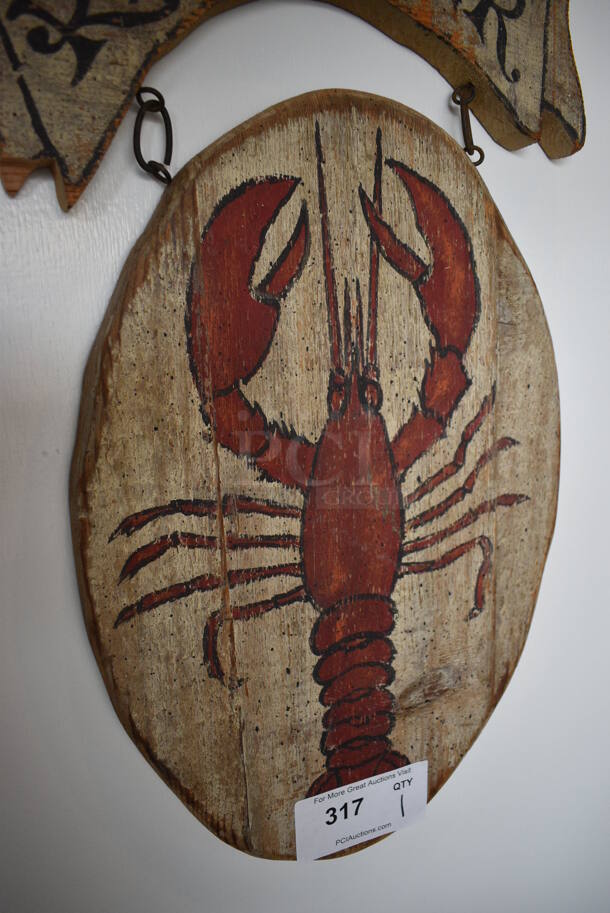 The Red Boiler Lobster Sign. 14x1.5x26 - Image 3 of 3