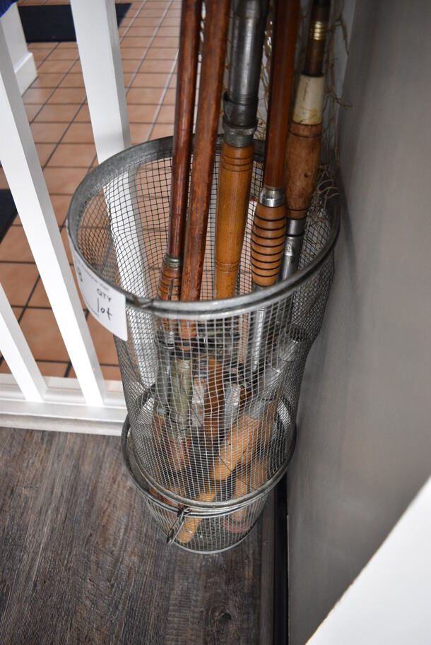 ALL ONE MONEY! Lot of Various Fishing Rods in Gray Wire Bin!  - Image 4 of 4