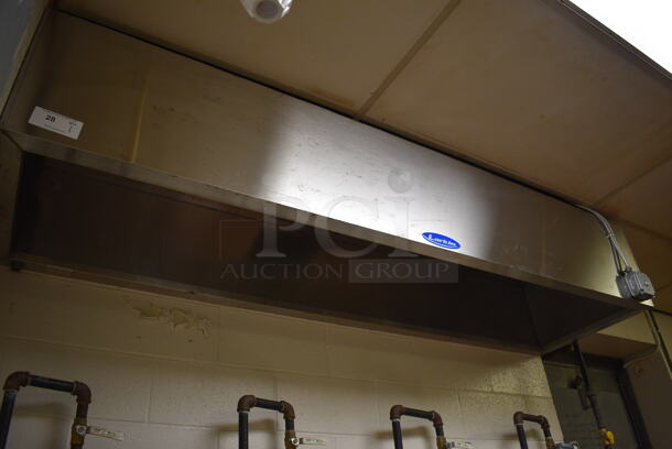 GREAT! Larkin Stainless Steel Commercial 7.5' Steam Hood. Comes w/ Mushroom Exhaust Fan. BUYER MUST REMOVE. Removal/Transport fee of $500.00 will be charged if we have to remove and transport this item back to our warehouse for shipping or pick up. 92x24x16 - Image 5 of 7