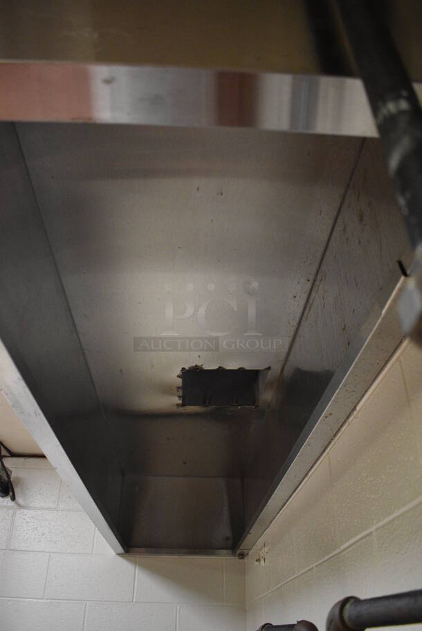 GREAT! Larkin Stainless Steel Commercial 7.5' Steam Hood. Comes w/ Mushroom Exhaust Fan. BUYER MUST REMOVE. Removal/Transport fee of $500.00 will be charged if we have to remove and transport this item back to our warehouse for shipping or pick up. 92x24x16 - Image 6 of 7
