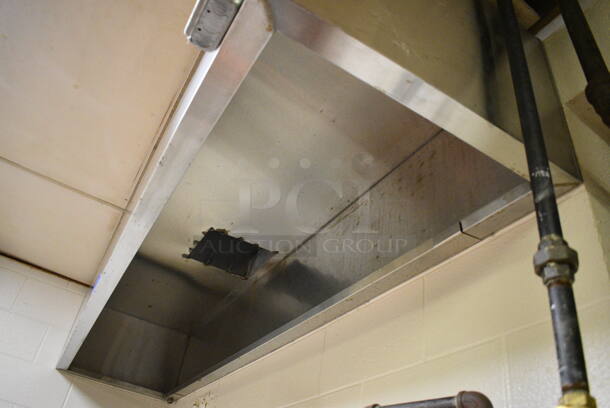 GREAT! Larkin Stainless Steel Commercial 7.5' Steam Hood. Comes w/ Mushroom Exhaust Fan. BUYER MUST REMOVE. Removal/Transport fee of $500.00 will be charged if we have to remove and transport this item back to our warehouse for shipping or pick up. 92x24x16 - Image 7 of 7