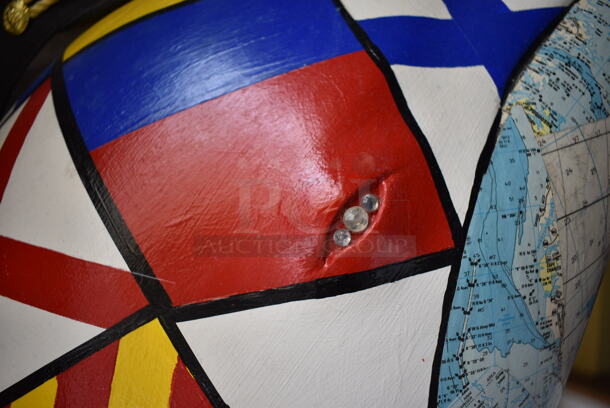 Floor Style Dolphin Statue w/ Sailor Hat. 39x39x77 - Image 5 of 9
