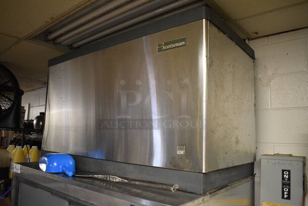 ALL ONE MONEY! Lot of Scotsman Stainless Steel Commercial Ice Machine Head on Follett Stainless Steel Commercial Ice Bin and Remote Condenser. This Unit Will Be Professionally Uninstalled. 48x39x93. Tested and Working! - Image 2 of 6
