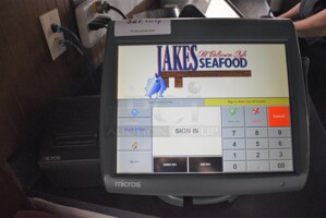Micros 15" POS System Monitor w/ Epson Model M129B Receipt Printer