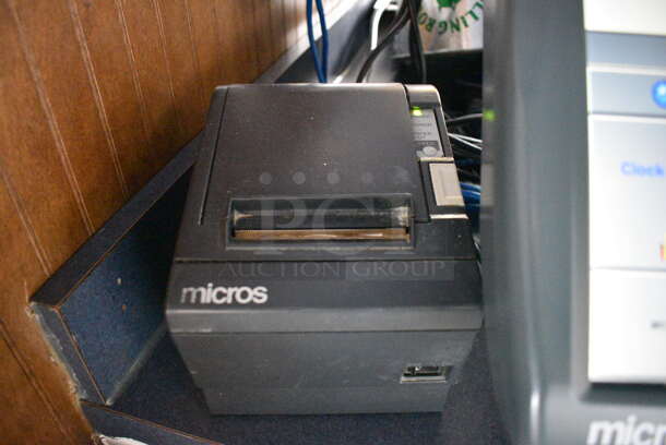 Micros 15" POS System Monitor w/ Epson Model M129B Receipt Printer - Image 4 of 5