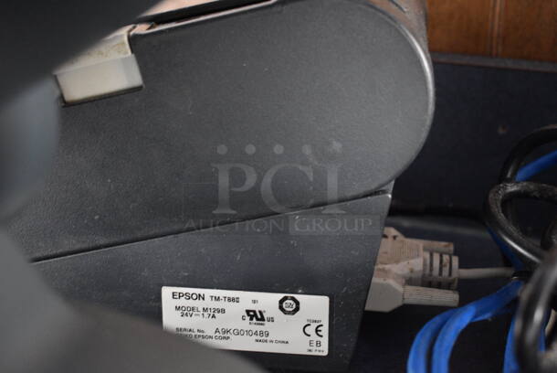 Micros 15" POS System Monitor w/ Epson Model M129B Receipt Printer - Image 5 of 5