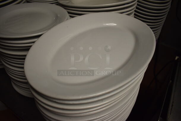 20 White Ceramic Oval Plates. 12x8.5x1.5. 20 Times Your Bid! - Image 2 of 4