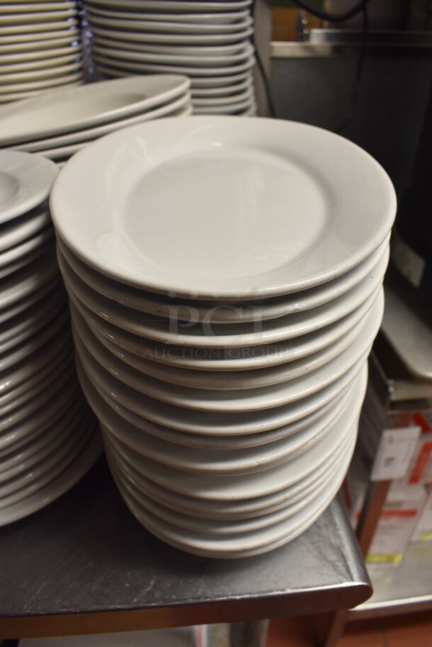 20 White Ceramic Oval Plates. 12x8.5x1.5. 20 Times Your Bid! - Image 3 of 4