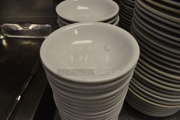 20 White Ceramic Bowls. 5x5x1. 20 Times Your Bid! - Image 1 of 3