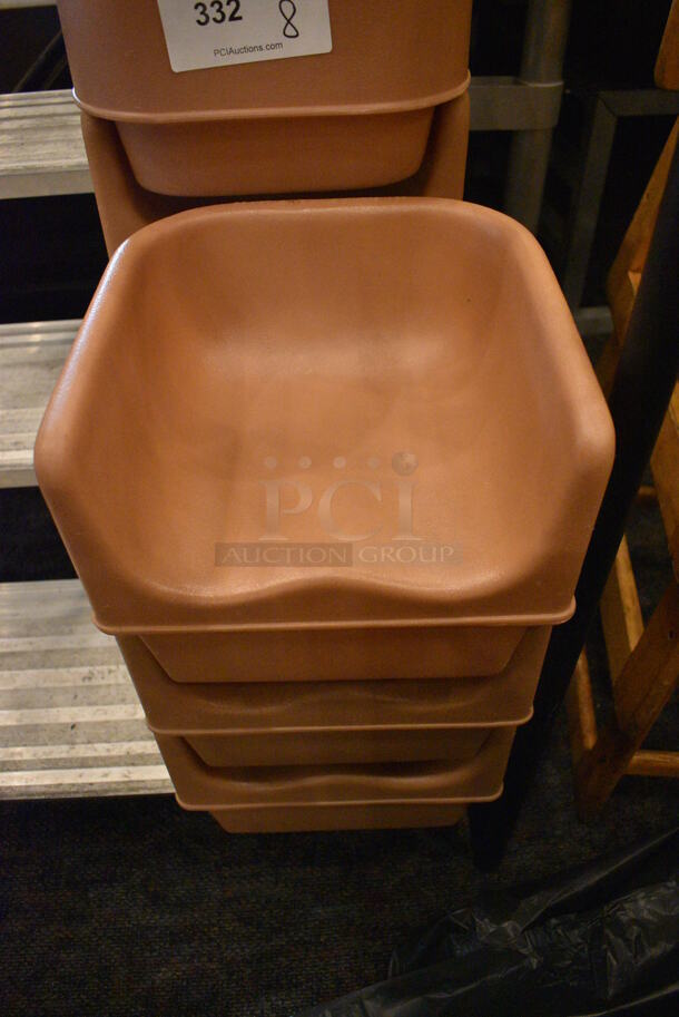 8 Tan Poly Booster Seats. 11x11x8. 8 Times Your Bid!